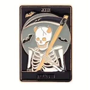 Death tarot enamel pin